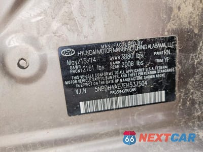 Zdjęcie 13 z 13 samochodu: 2014 HYUNDAI ELANTRA SE VIN:5NPDH4AE7EH537504 - miniatura
