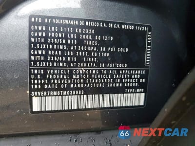 Zdjęcie 12 z 12 samochodu: 2026 VOLKSWAGEN TIGUAN SE VIN:3VVER7RM6TM038989 - miniatura