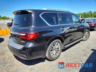 Trzecie zdjęcie samochodu z tyłu: 2018 INFINITI QX80 BASE VIN:JN8AZ2NE6J9193539 - miniatura