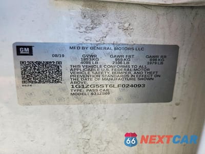 Zdjęcie 12 z 12 samochodu: 2020 CHEVROLET MALIBU RS VIN:1G1ZG5ST6LF024093 - miniatura