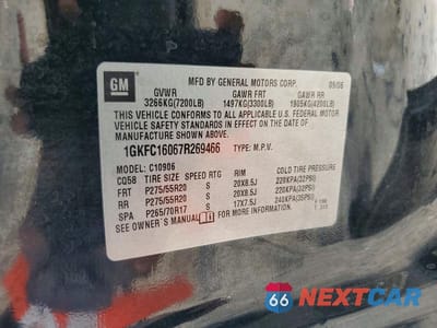 Zdjęcie 13 z 13 samochodu: 2007 GMC YUKON XL C1500 VIN:1GKFC16067R269466 - miniatura