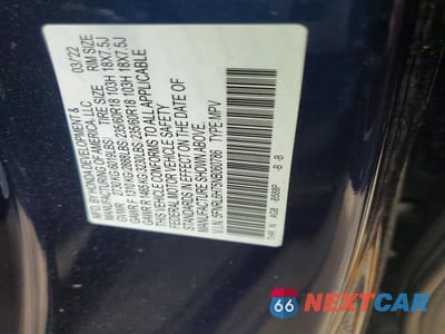 Zdjęcie 14 z 14 samochodu: 2022 HONDA ODYSSEY EXL VIN:5FNRL6H75NB060786 - miniatura