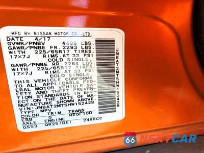 Zdjęcie 14 z 14 samochodu: 2017 NISSAN ROGUE S VIN:JN8AT2MT5HW152428 - miniatura