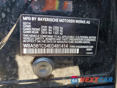 Zdjęcie 13 z 13 samochodu: 2014 BMW 535 I VIN:WBA5B1C54ED481414 - miniatura
