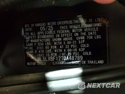 Zdjęcie 9 z 9 samochodu: 2026 KAWASAKI KLX300 F VIN:ML5LXBF12TDA48789 - miniatura
