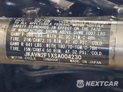 Zdjęcie 9 z 9 samochodu: 2025 KAWASAKI VN900 F VIN:JKAVN2F1XSA004230 - miniatura