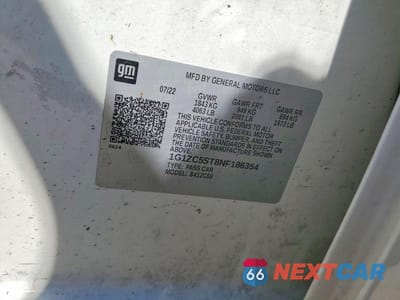 Zdjęcie 12 z 12 samochodu: 2022 CHEVROLET MALIBU LS VIN:1G1ZC5ST8NF186354 - miniatura