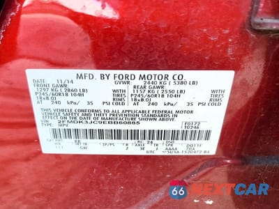Zdjęcie 13 z 13 samochodu: 2014 FORD EDGE SEL VIN:2FMDK3JC9EBB60885 - miniatura