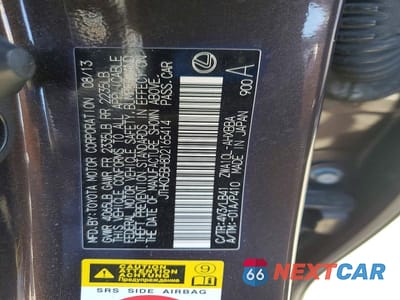 Zdjęcie 13 z 13 samochodu: 2013 LEXUS CT 200 VIN:JTHKD5BH8D2165414 - miniatura