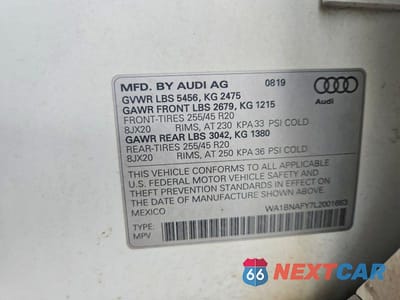 Zdjęcie 12 z 12 samochodu: 2020 AUDI Q5 PREMIUM PLUS VIN:WA1BNAFY7L2001663 - miniatura