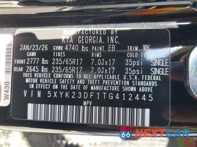 Zdjęcie 14 z 14 samochodu: 2026 KIA SPORTAGE LX VIN:5XYK23DF1TG412445 - miniatura