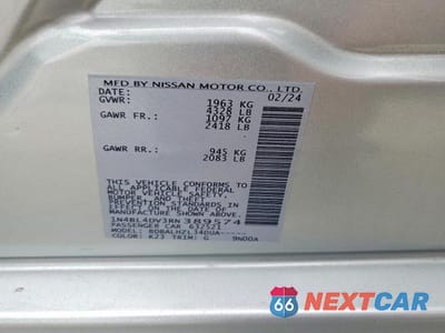 Zdjęcie 12 z 12 samochodu: 2024 NISSAN ALTIMA SV VIN:1N4BL4DV3RN389574 - miniatura