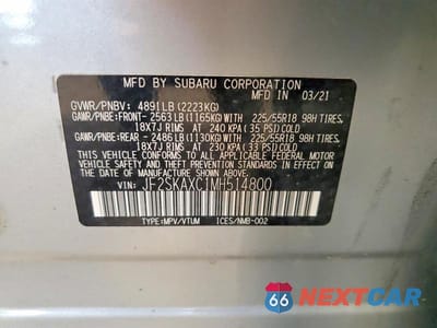 Zdjęcie 14 z 14 samochodu: 2021 SUBARU FORESTER TOURING VIN:JF2SKAXC1MH514800 - miniatura