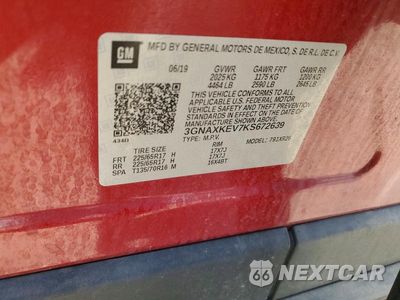 Zdjęcie 14 z 14 samochodu: 2019 CHEVROLET EQUINOX LT VIN:3GNAXKEV7KS672639 - miniatura