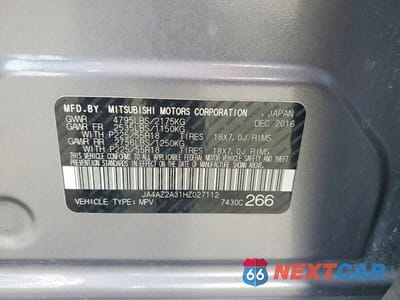 Zdjęcie 13 z 13 samochodu: 2017 MITSUBISHI OUTLANDER ES VIN:JA4AZ2A31HZ027112 - miniatura