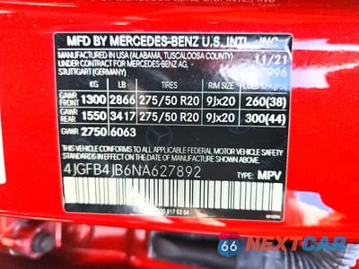 Zdjęcie 13 z 13 samochodu: 2022 MERCEDES-BENZ GLE 350 VIN:4JGFB4JB6NA627892 - miniatura