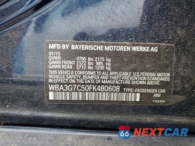 Zdjęcie 12 z 12 samochodu: 2015 BMW 328 XI VIN:WBA3G7C50FK480608 - miniatura