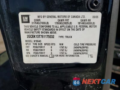 Zdjęcie 12 z 12 samochodu: 2006 CHEVROLET SILVERADO K1500 VIN:2GCEK13T761175032 - miniatura