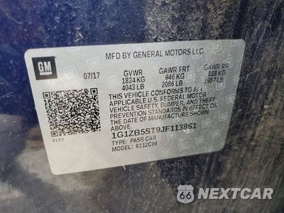 Zdjęcie 12 z 12 samochodu: 2018 CHEVROLET MALIBU LS VIN:1G1ZB5ST9JF113961 - miniatura