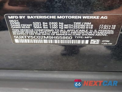 Zdjęcie 13 z 13 samochodu: 2021 BMW X3 XDRIVE30I VIN:5UXTY5C02M9H65860 - miniatura