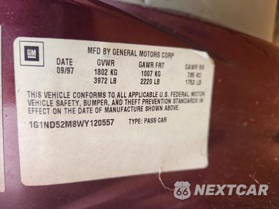 Zdjęcie 12 z 12 samochodu: 1998 CHEVROLET MALIBU VIN:1G1ND52M8WY120557 - miniatura