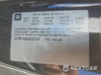 Zdjęcie 13 z 13 samochodu: 2018 CHEVROLET CAMARO LT VIN:1G1FB1RSXJ0107324 - miniatura