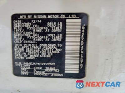 Zdjęcie 13 z 13 samochodu: 2015 NISSAN QUEST 3.5 SL VIN:JN8AE2KP4F9123787 - miniatura