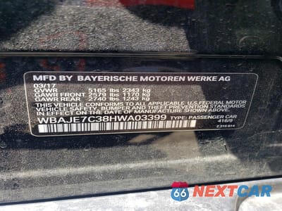 Zdjęcie 13 z 13 samochodu: 2017 BMW 540 XI VIN:WBAJE7C38HWA03399 - miniatura