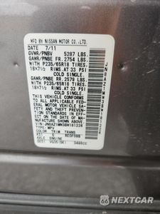 Zdjęcie 13 z 13 samochodu: 2011 NISSAN MURANO 4D 4WD VIN:JN8AZ1MW3BW181226 - miniatura