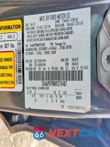 Zdjęcie 12 z 12 samochodu: 2019 FORD FUSION SE VIN:3FA6P0T98KR270487 - miniatura