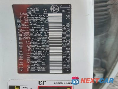 Zdjęcie 12 z 12 samochodu: 2013 TOYOTA COROLLA LE VIN:2T1BU4EE6DC977261 - miniatura
