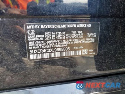 Zdjęcie 13 z 13 samochodu: 2020 BMW X5 SDRIVE 40I VIN:5UXCR4C0XL9B98805 - miniatura
