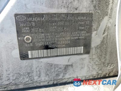 Zdjęcie 12 z 12 samochodu: 2018 HYUNDAI SONATA SPORT VIN:5NPE34AF5JH684684 - miniatura