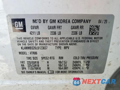 Zdjęcie 13 z 13 samochodu: 2020 BUICK ENCORE GX PREFERRED VIN:KL4MMBS26LB123837 - miniatura
