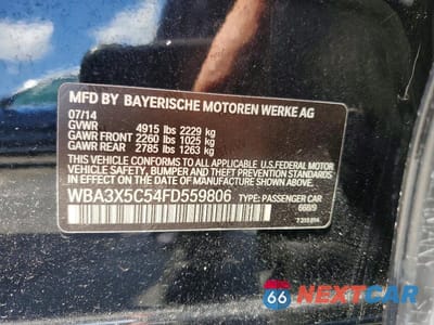 Zdjęcie 12 z 12 samochodu: 2015 BMW 328 XIGT VIN:WBA3X5C54FD559806 - miniatura