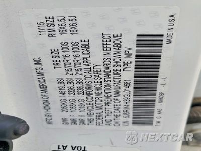 Zdjęcie 13 z 13 samochodu: 2016 HONDA CR-V LX VIN:5J6RM4H39GL014581 - miniatura