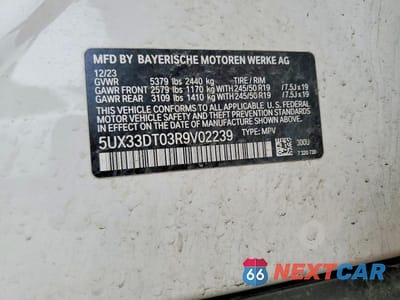 Zdjęcie 13 z 13 samochodu: 2024 BMW X4 XDRIVE30I VIN:5UX33DT03R9V02239 - miniatura