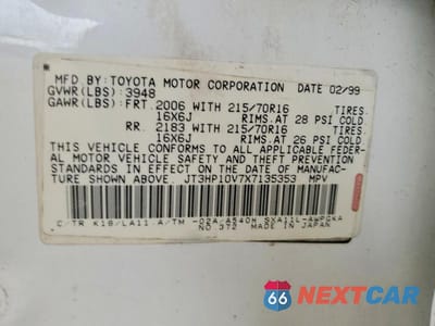 Zdjęcie 12 z 12 samochodu: 1999 TOYOTA RAV4 BASE VIN:JT3HP10V7X7135353 - miniatura
