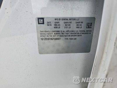 Zdjęcie 12 z 12 samochodu: 2016 CHEVROLET MALIBU LT VIN:1G1ZE5ST8GF308661 - miniatura