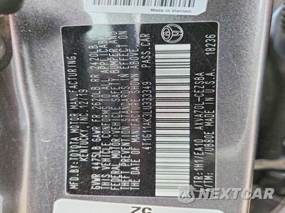 Zdjęcie 12 z 12 samochodu: 2020 TOYOTA CAMRY SE VIN:4T1G11AK3LU333349 - miniatura