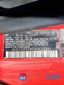 Zdjęcie 12 z 12 samochodu: 2003 BMW M3 VIN:WBSBR93403PK03461 - miniatura
