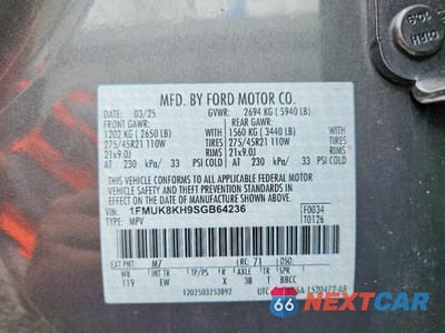Zdjęcie 14 z 14 samochodu: 2025 FORD EXPLORER ST-LINE VIN:1FMUK8KH9SGB64236 - miniatura