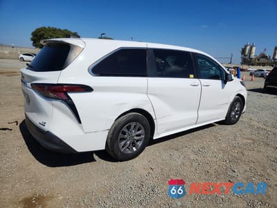 Trzecie zdjęcie samochodu z tyłu: 2022 TOYOTA SIENNA LE VIN:5TDKRKEC6NS094516 - miniatura
