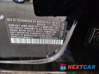 Zdjęcie 12 z 12 samochodu: 2012 VOLKSWAGEN JETTA GLI VIN:3VW4A7AJ5CM389277 - miniatura