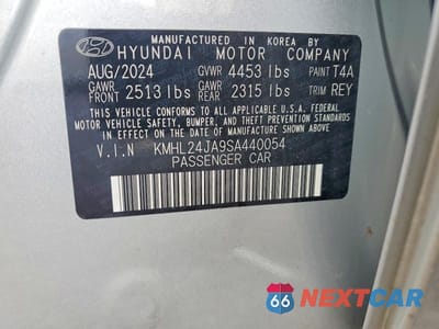 Zdjęcie 13 z 13 samochodu: 2025 HYUNDAI SONATA SE VIN:KMHL24JA9SA440054 - miniatura