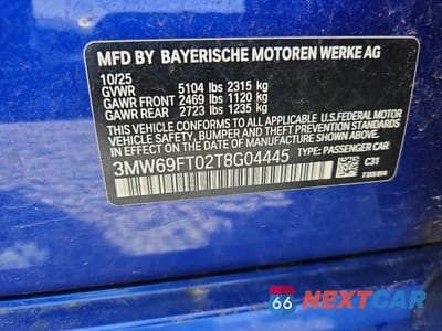 Zdjęcie 12 z 12 samochodu: 2026 BMW M340XI VIN:3MW69FT02T8G04445 - miniatura