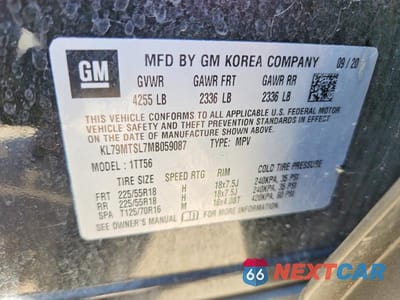 Zdjęcie 13 z 13 samochodu: 2021 CHEVROLET TRAILBLAZER RS VIN:KL79MTSL7MB059087 - miniatura