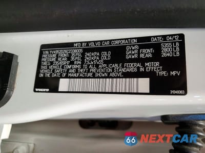Zdjęcie 13 z 13 samochodu: 2012 VOLVO XC60 3.2 VIN:YV4952DZ6C2338005 - miniatura