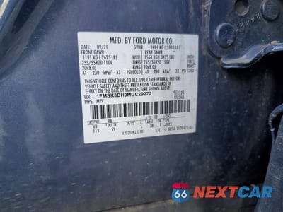 Zdjęcie 13 z 13 samochodu: 2021 FORD EXPLORER XLT VIN:1FMSK8DH0MGC29272 - miniatura