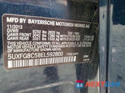 Zdjęcie 13 z 13 samochodu: 2014 BMW X6 XDRIVE50I VIN:5UXFG8C58EL592800 - miniatura